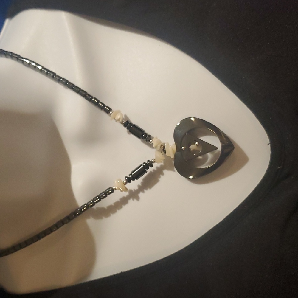 Hematite bead necklace